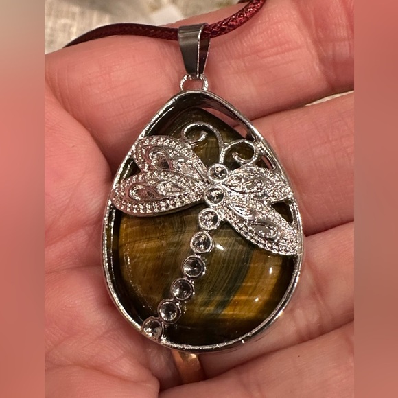 Jewelry - Sterling Silver and Gold Dragonfly Pendant Necklace